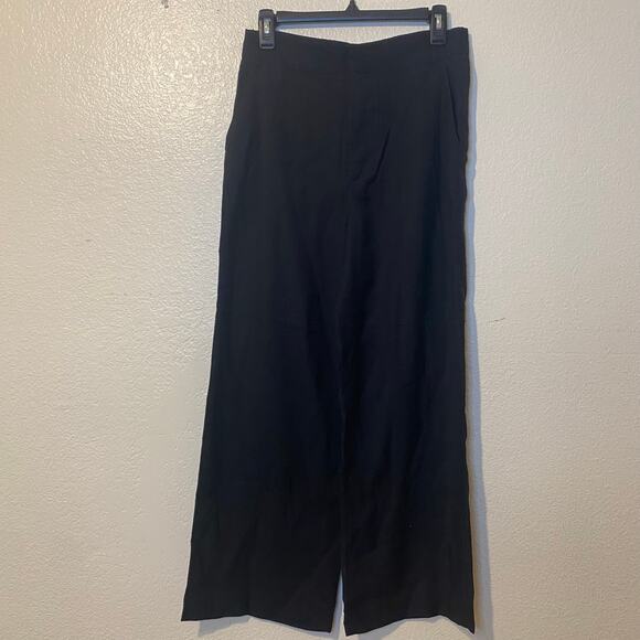 Zara Classic Black Wide Leg Trouser Dress Pants Size XS - Picture 1 of 7